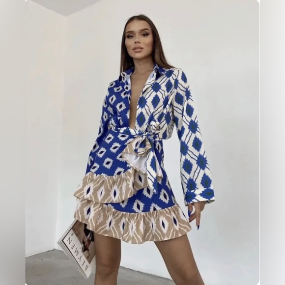 Zara two printed piece shirt and skirt set (Isabel Marant style) - Picture 3 of 10